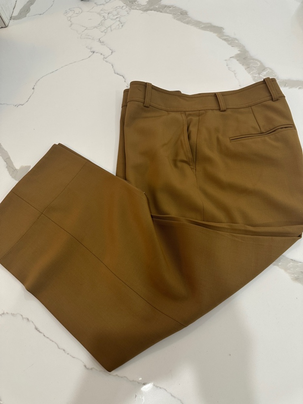 Club Monaco Cropped Ankle Pants in Olive Brown